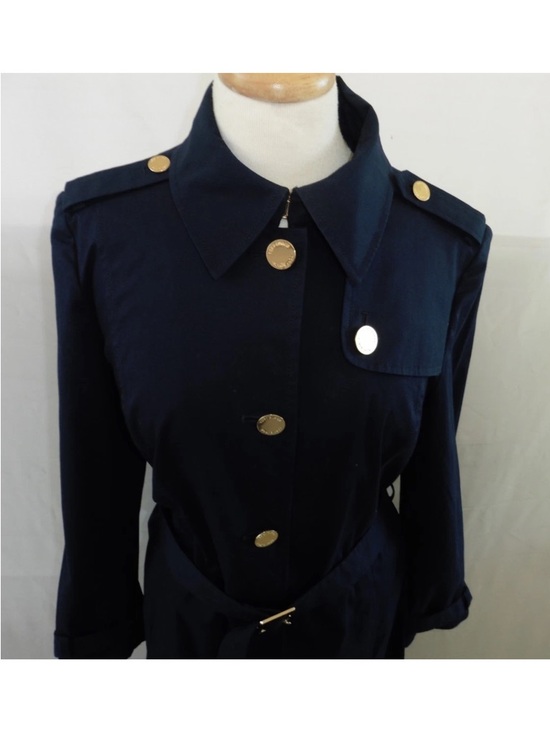 Tory Burch Jackets & Blazers - Tory Burch Navy Trench Coat with Gold Buttons